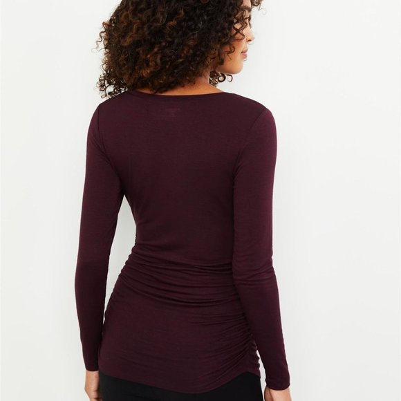 Motherhood Maternity Long Sleeve T-Shirt Purple Large - Picture 2 of 7